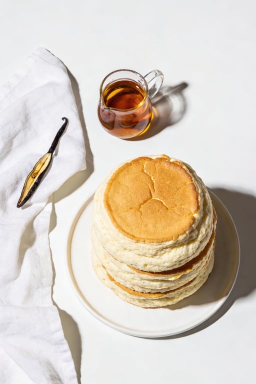 Diner-Style Vanilla Bean Souffle Pancakes