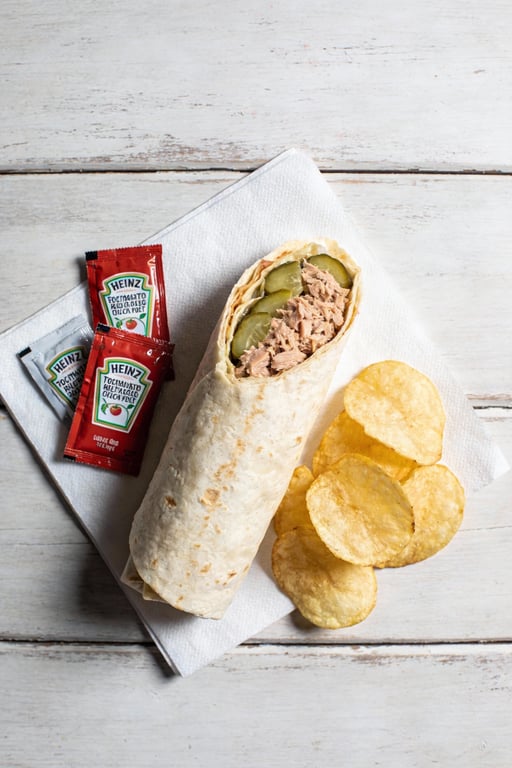 Dorm-Room Tuna Wrap and Pickle Recipe