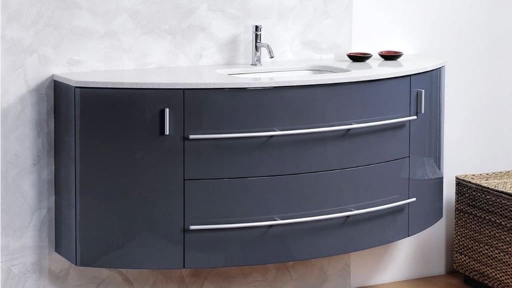 Gray Blue Bathroom Vanity