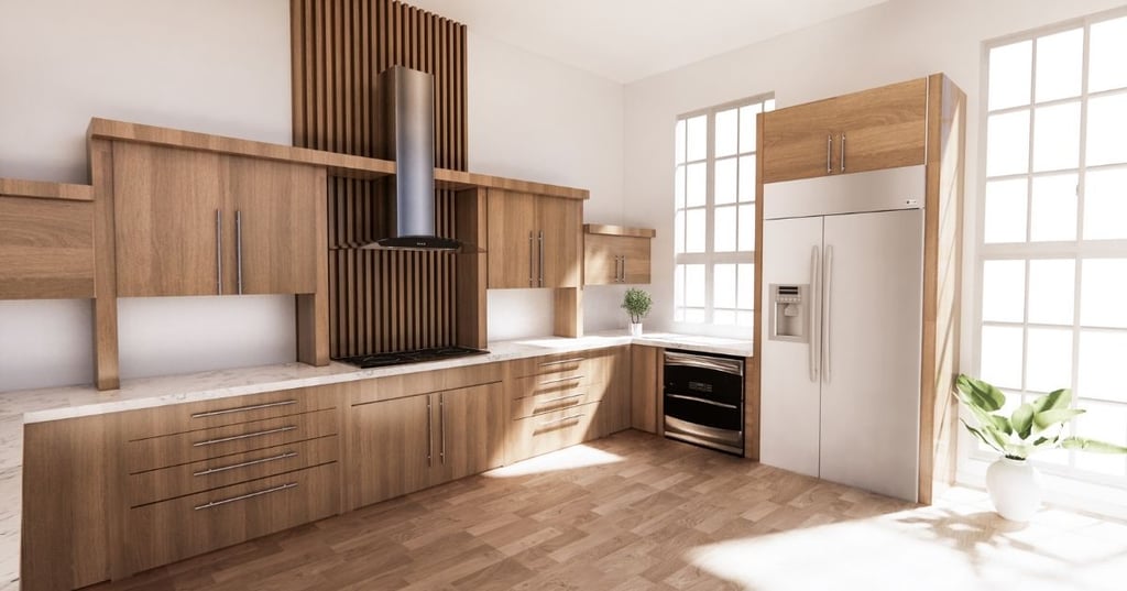 wood kitchen cabinets