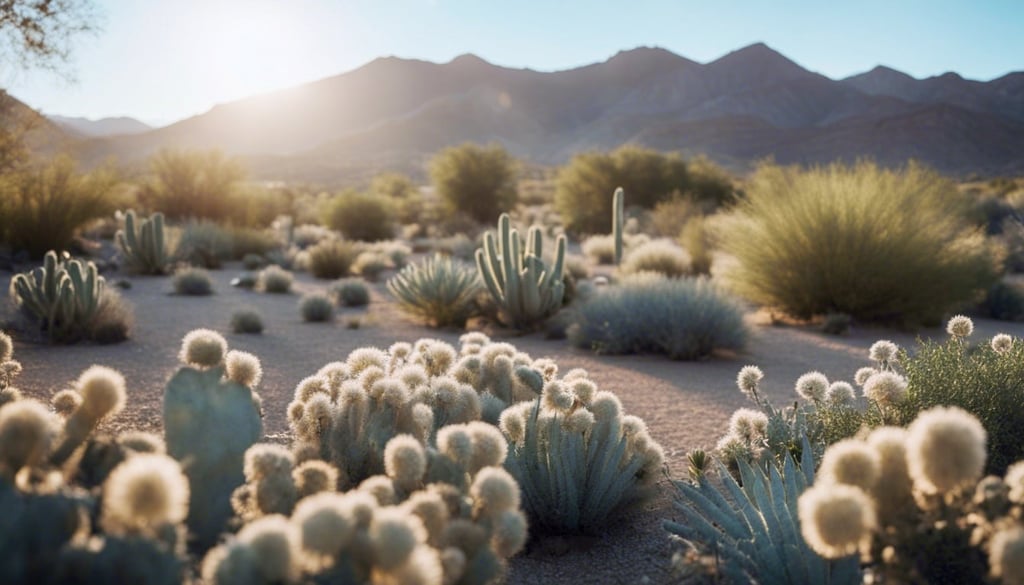 Beautifully landscaped desert backyard