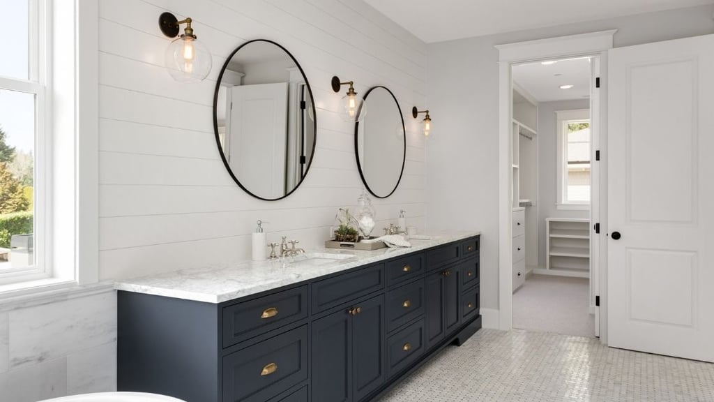 Double Bathroom Vanity Large Mirrors