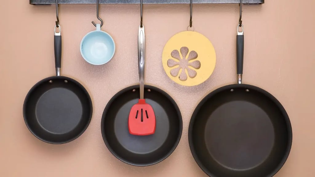 hanging pots and pans