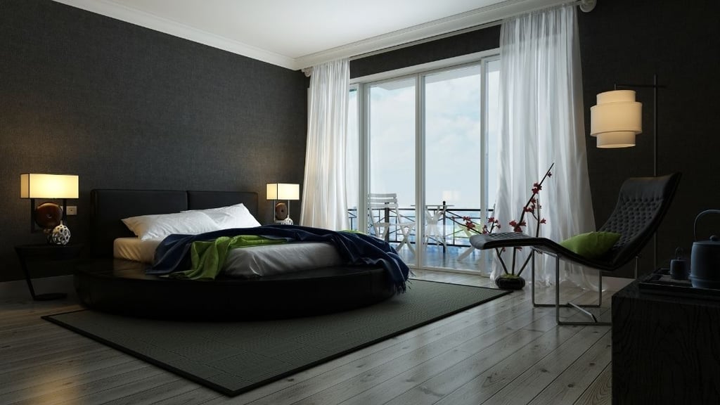 Black and White Ceiling Room bedroom