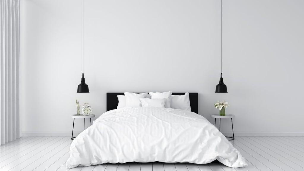 Stark White Bedroom Wall