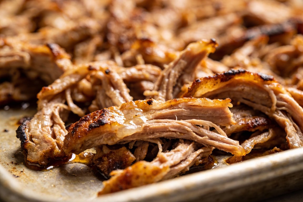 Family carnitas taco bar ingredients and slow cooker