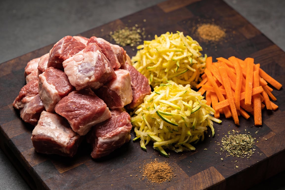 Grated carrots and squash for kid friendly slow cooker carnitas