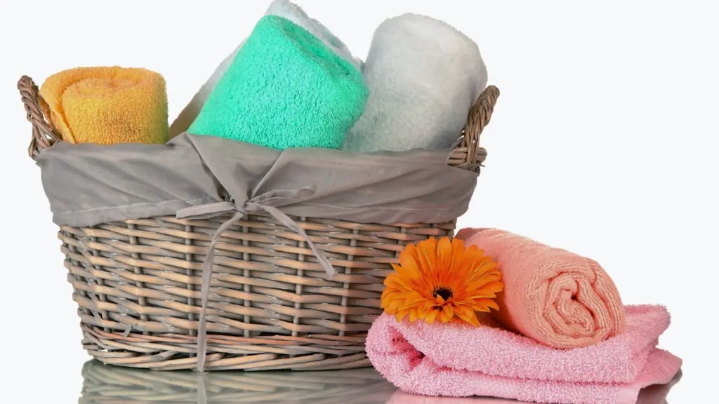 colorful bathroom towels