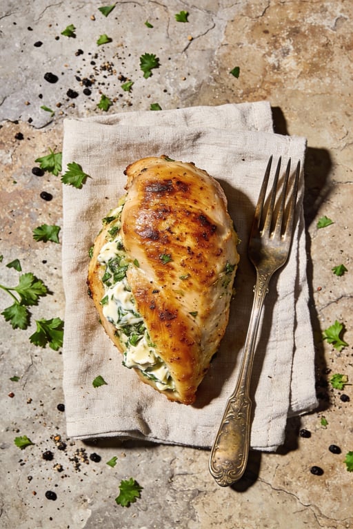 Garlic Herb and Boursin Stuffed Chicken