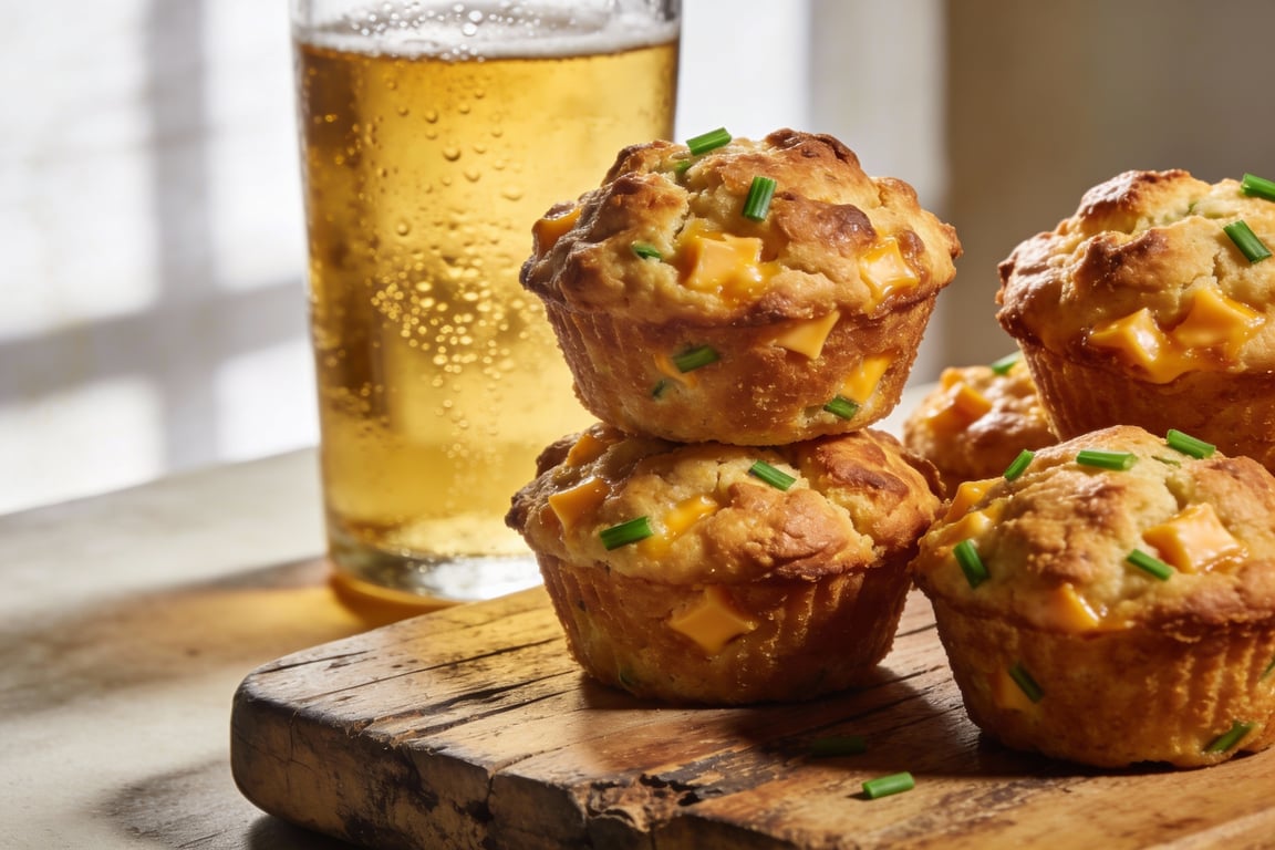 Gastropub Beer Cheese Muffins with Chives