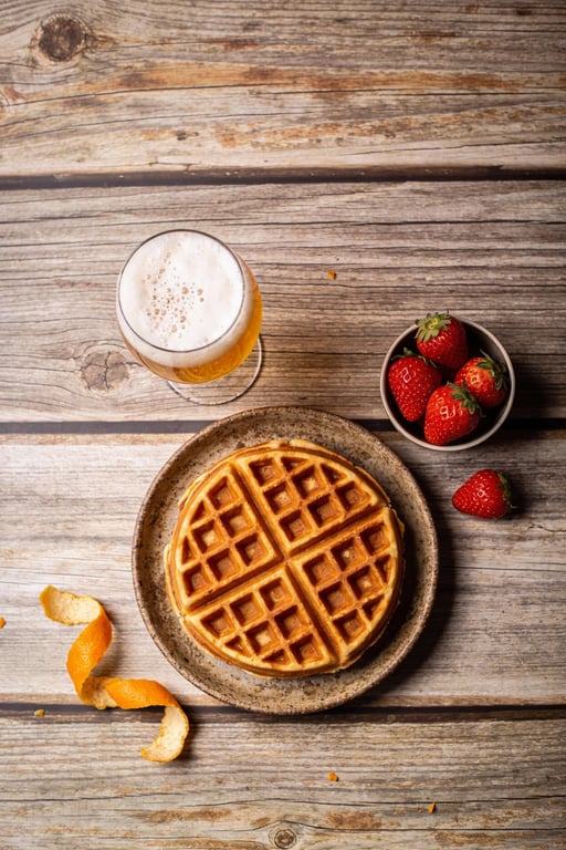 Gastropub Belgian Waffles with Beer-Infused Batter