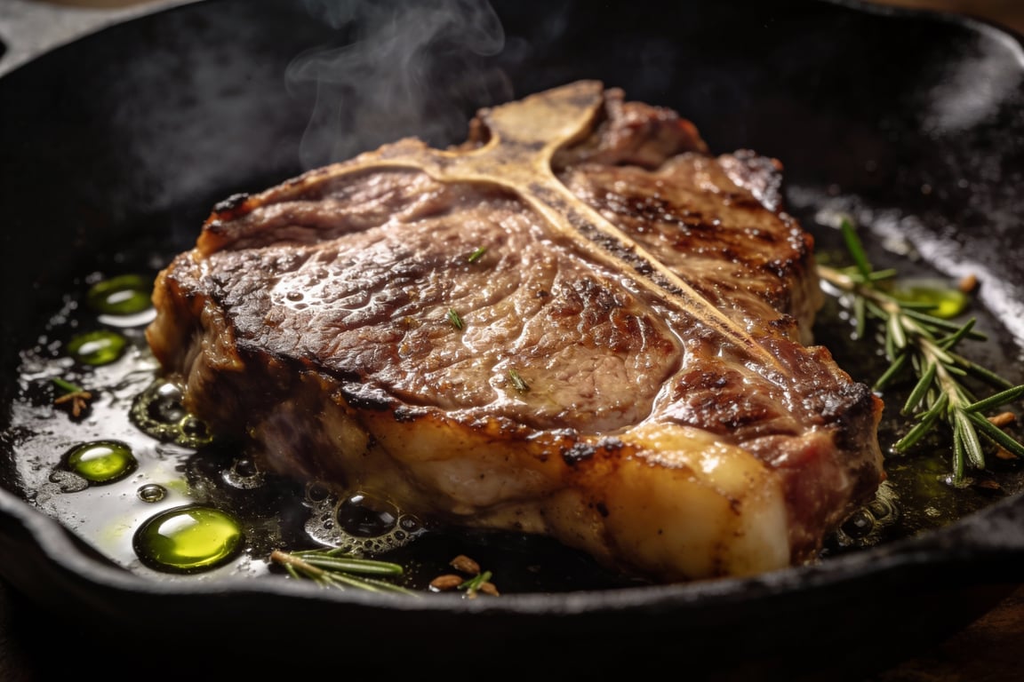 Smoked Veal Chops wrapped in peach-tinted butcher paper