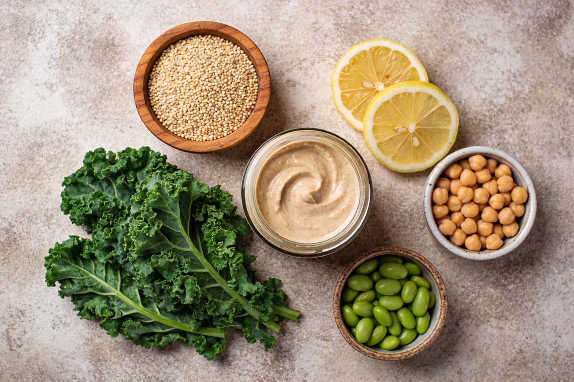 Step-by-step healthy tahini dressing recipe emulsification