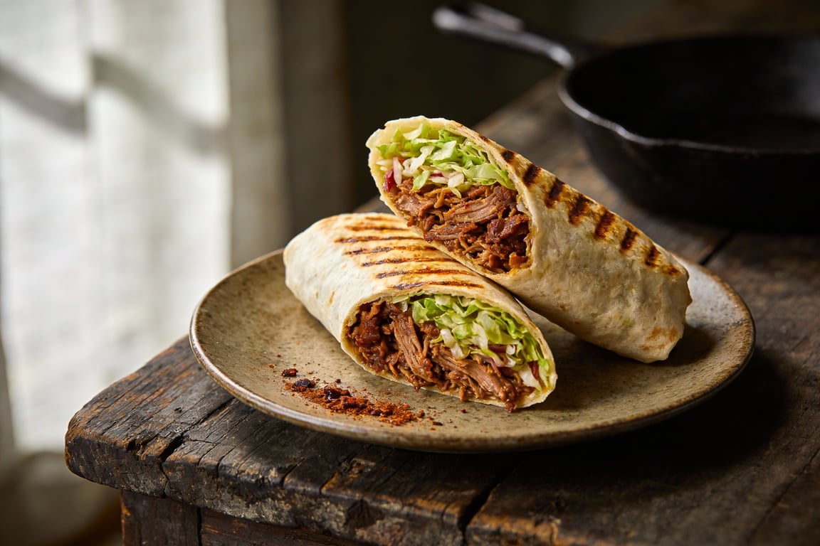 Granddaddy’s Memphis Pulled Pork & Vinegar Slaw Wraps