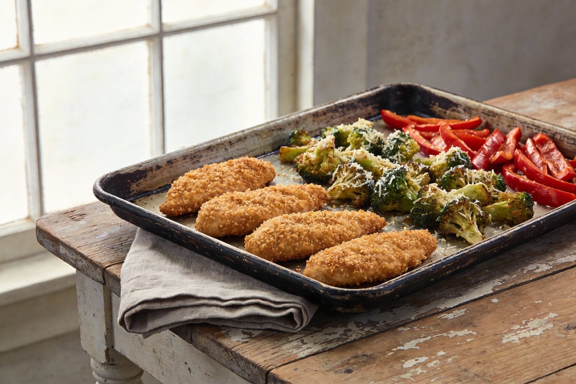 Kid-Approved Sheet Pan Chicken Tenders & Veggies