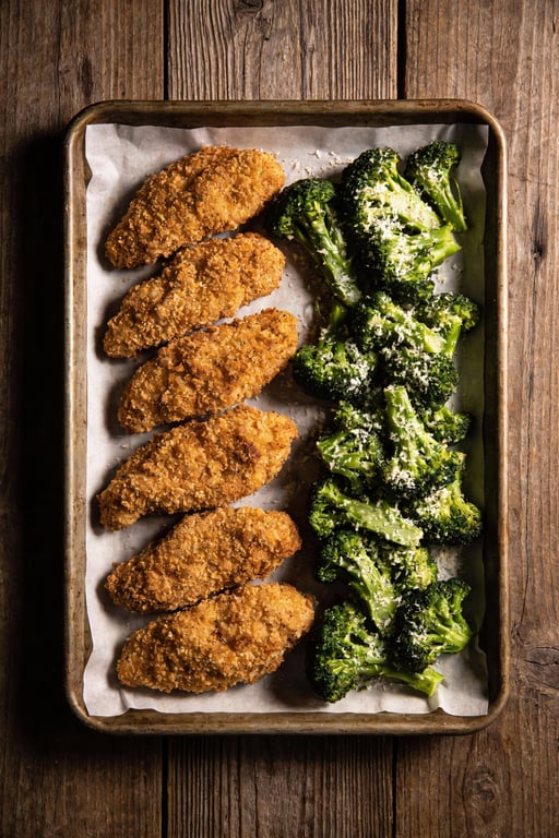Kid-Approved Sheet Pan Chicken Tenders & Veggies