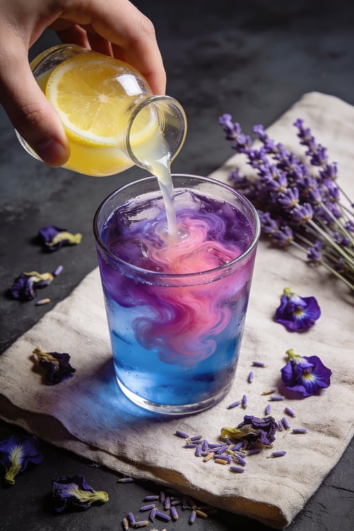 Magical Color-Changing Botanical Lavender Lemonade