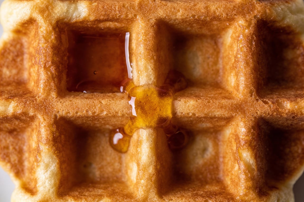 Cooling make-ahead freezer waffles on a wire rack for maximum crispness