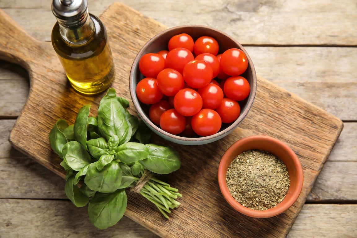 Roasted tomato breakfast toppings for cottage cheese toast