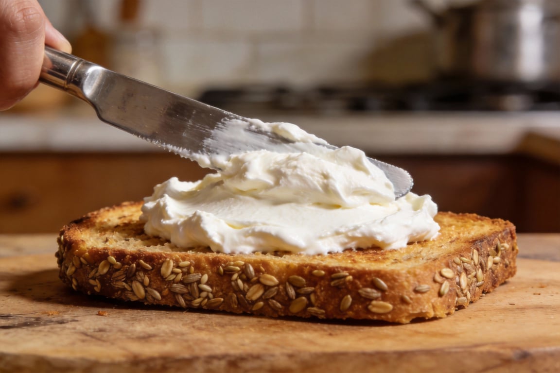 Dietitian breakfast recipes: Mediterranean cottage cheese toast assembly