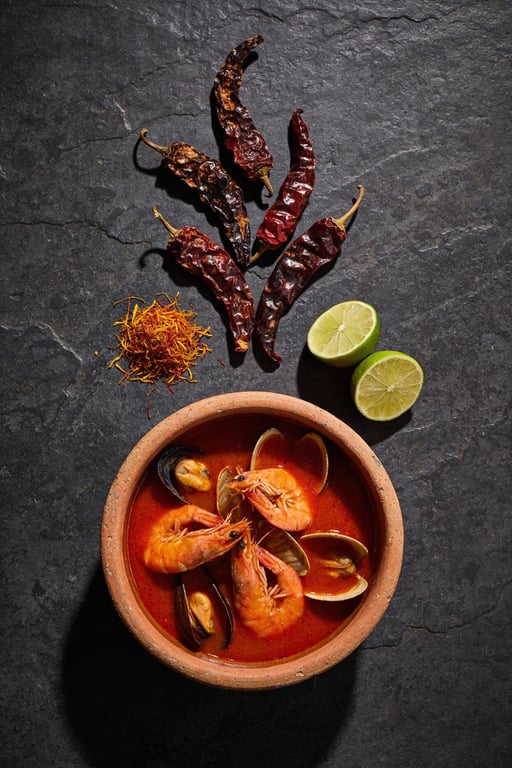 Mexican-Inspired Bouillabaisse with Guajillo and Saffron