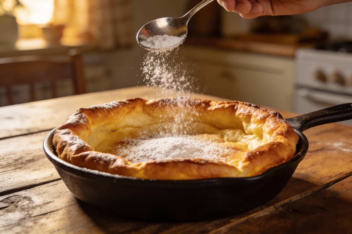 Mia White baking tips for the perfect Dutch Baby texture