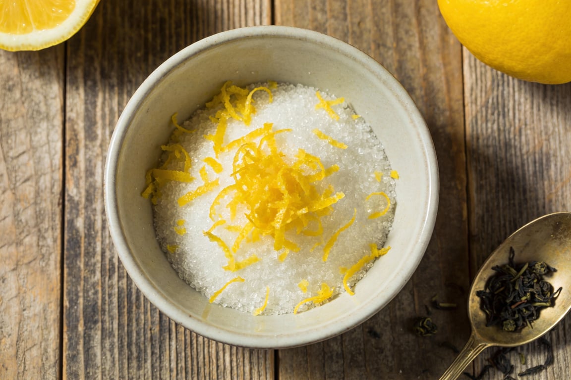 French style lemon muffins with Earl Grey tea glaze recipe finish