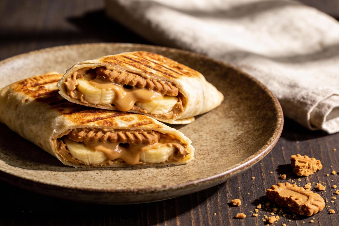 Viral Biscoff & Banana 'Lazy Crepe' Wraps