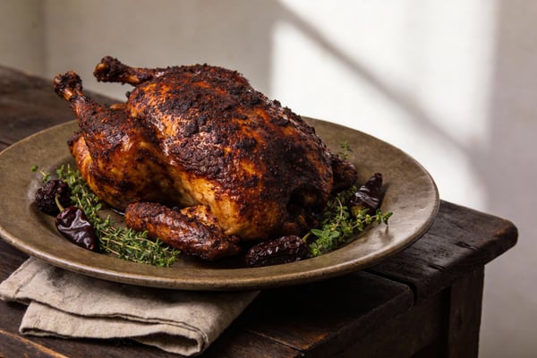 Oaxacan-Style Roasted Turkey with Ancho Chili Rub (Pavo con Recado de Chile Ancho)