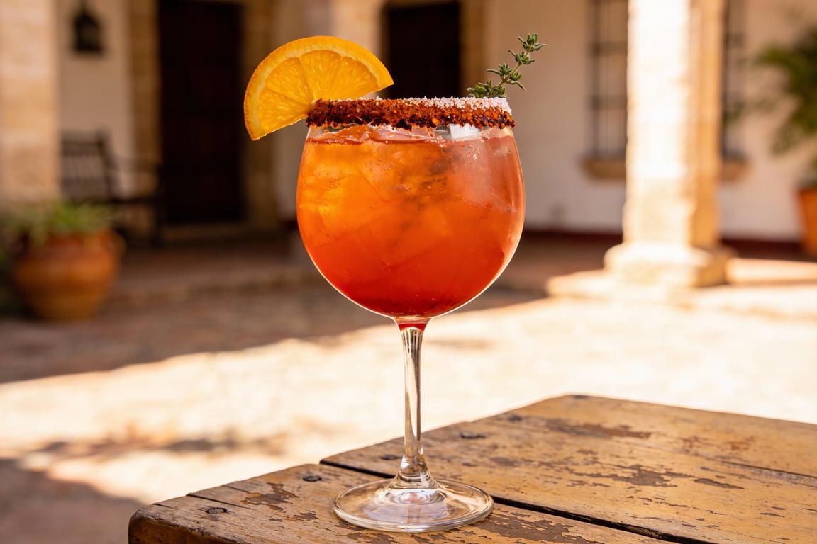 Oaxacan Summer Spritz (Mezcal-Aperol Fusion)