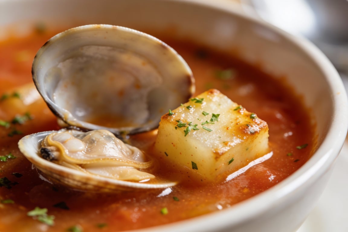 Fresh ingredients for a New York style clam chowder
