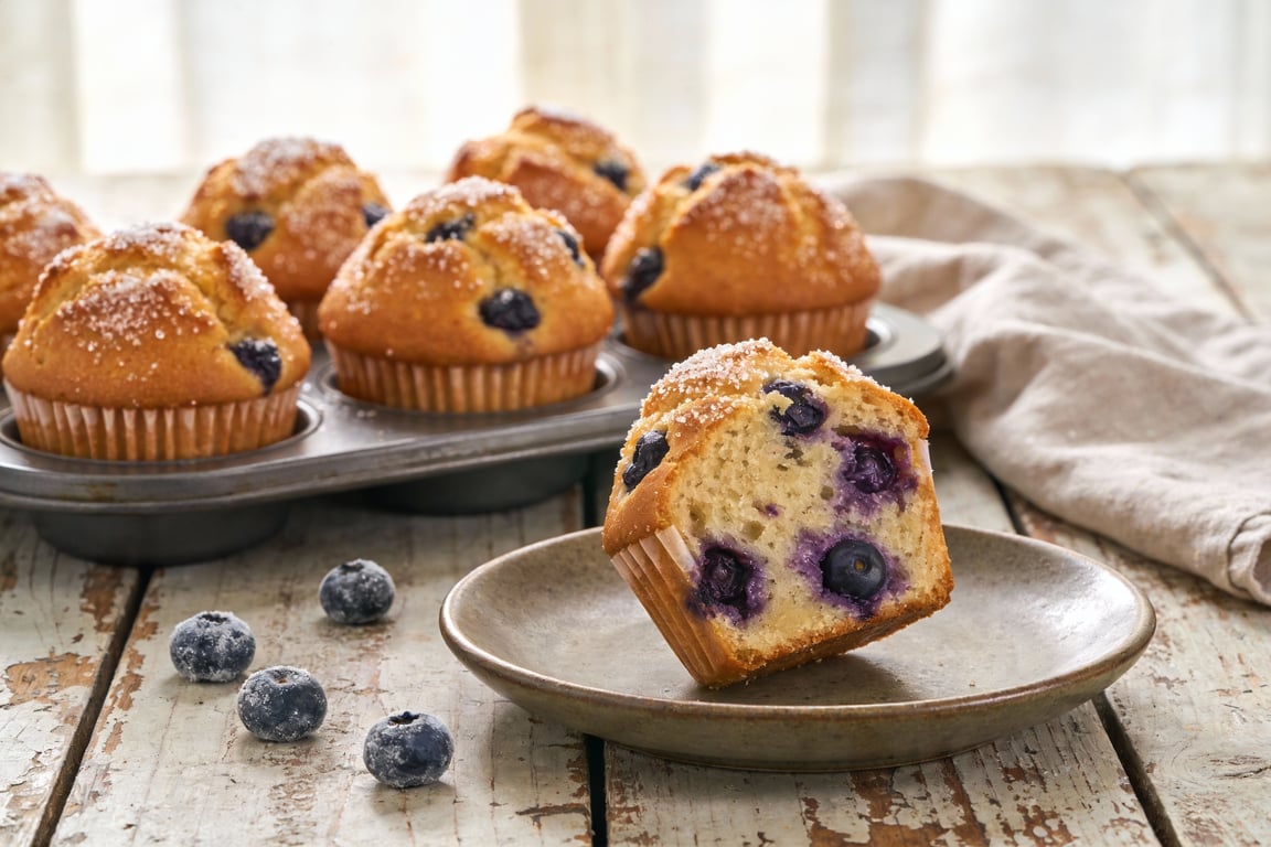 One-Bowl 20-Minute Blueberry Breakfast Muffins