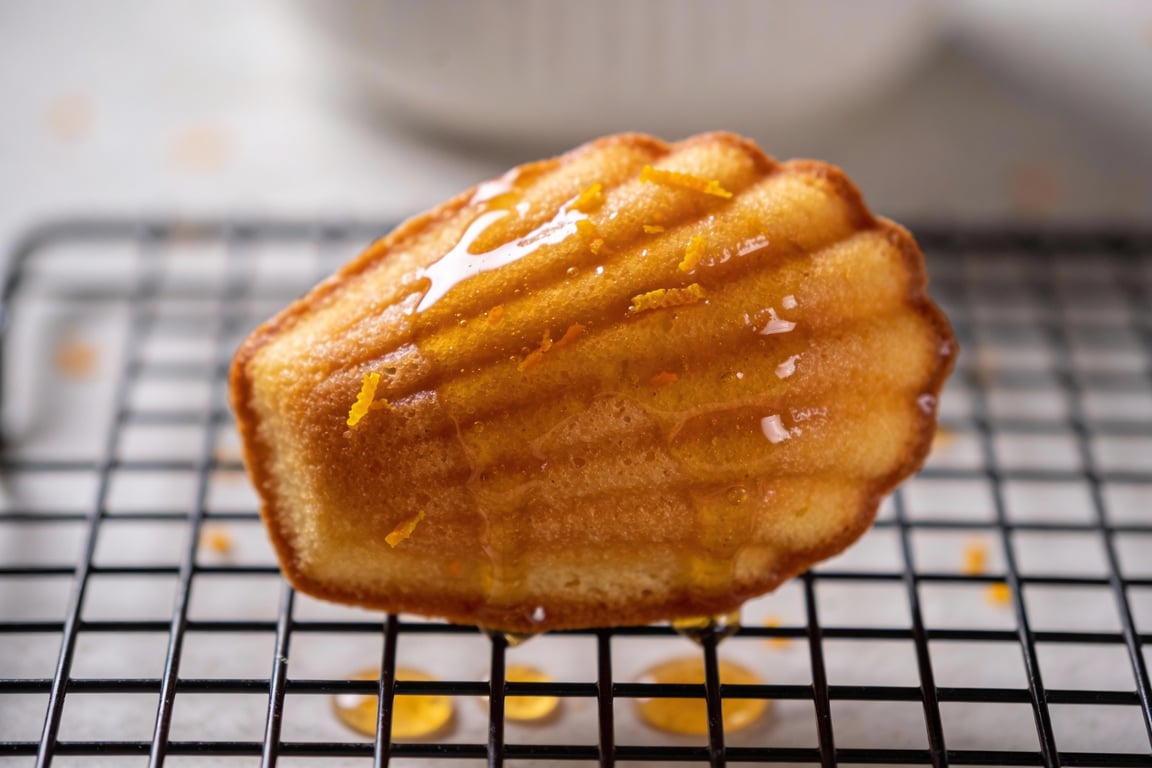 Orange Blossom Madeleines ingredients with Spanish olive oil