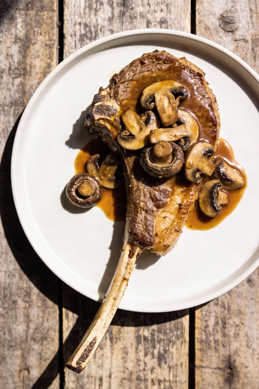 Classic Supper Club Veal Chop Marsala