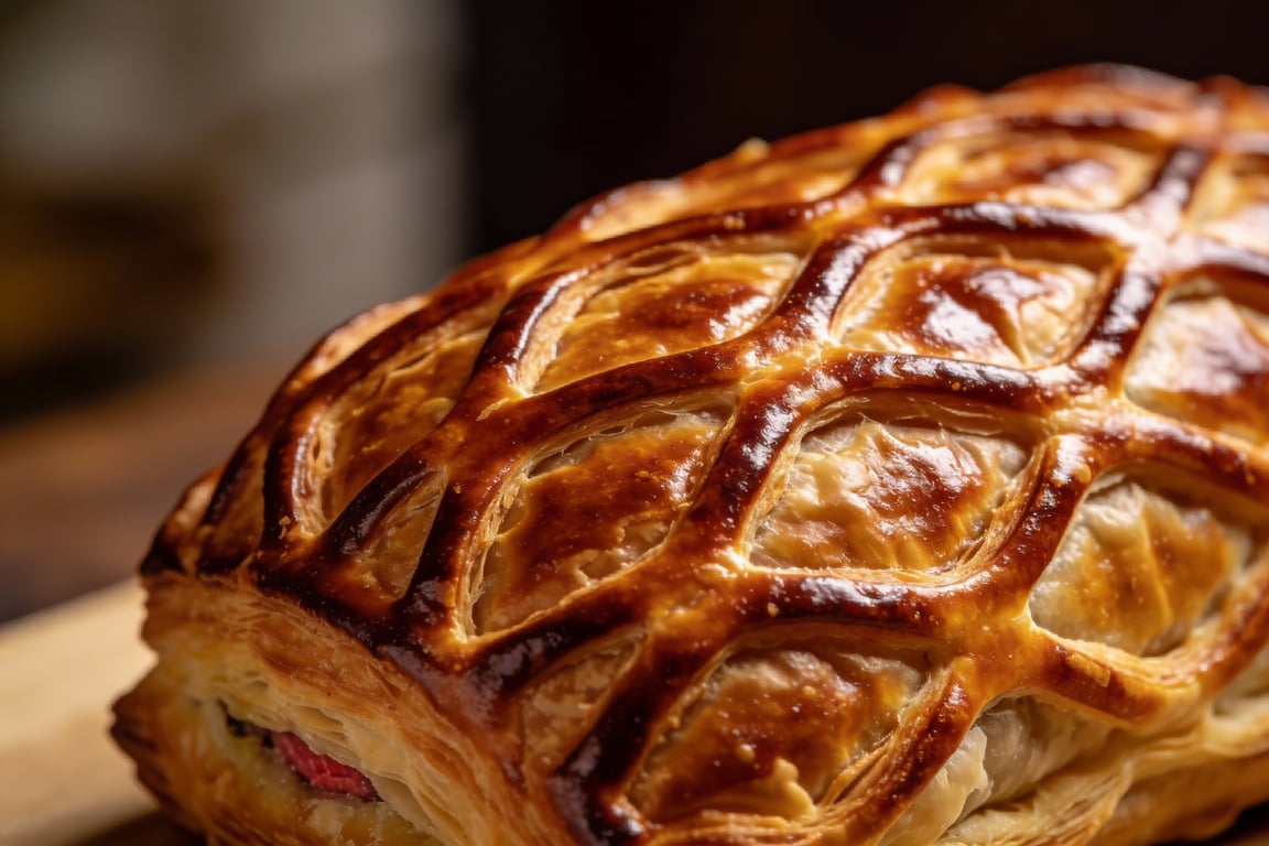 Chilling beef to 40 degrees for the professional beef wellington recipe