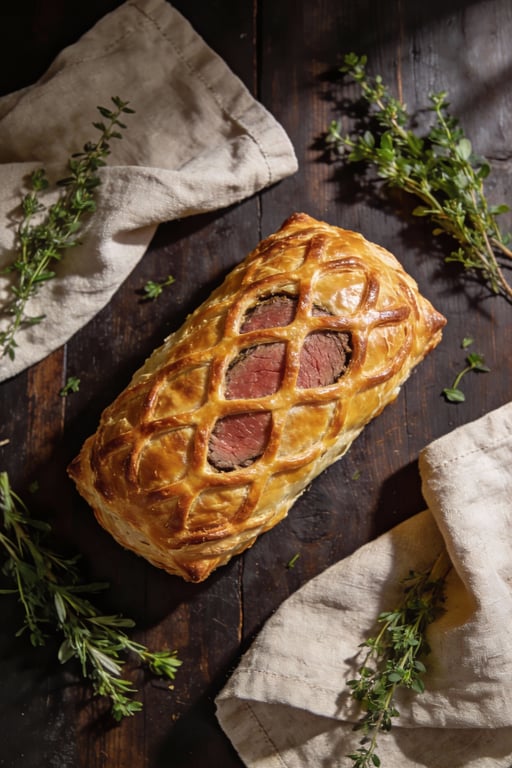 The Pastry Chef's Ultimate Beef Wellington with Crepe