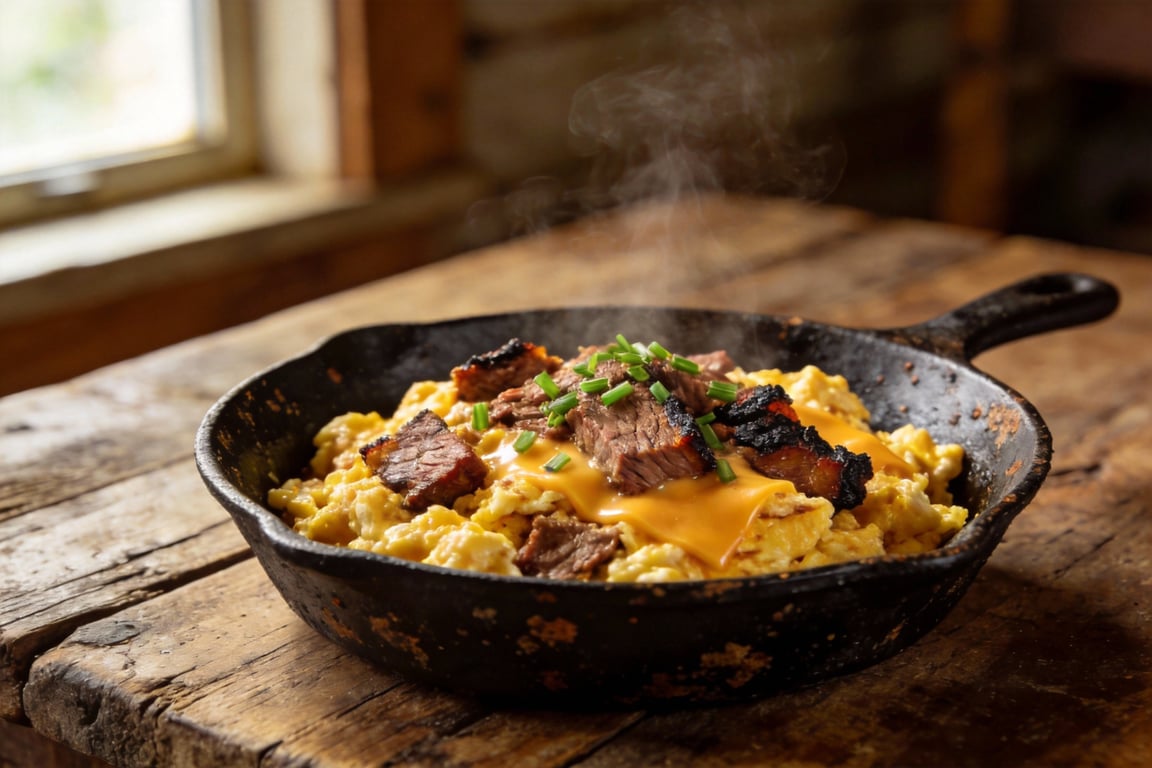 Pitmaster's Leftover Brisket Scramble