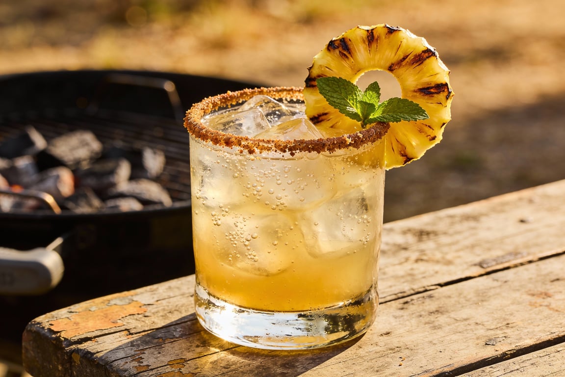 Pitmaster’s Smoky Grilled Pineapple Sparkler