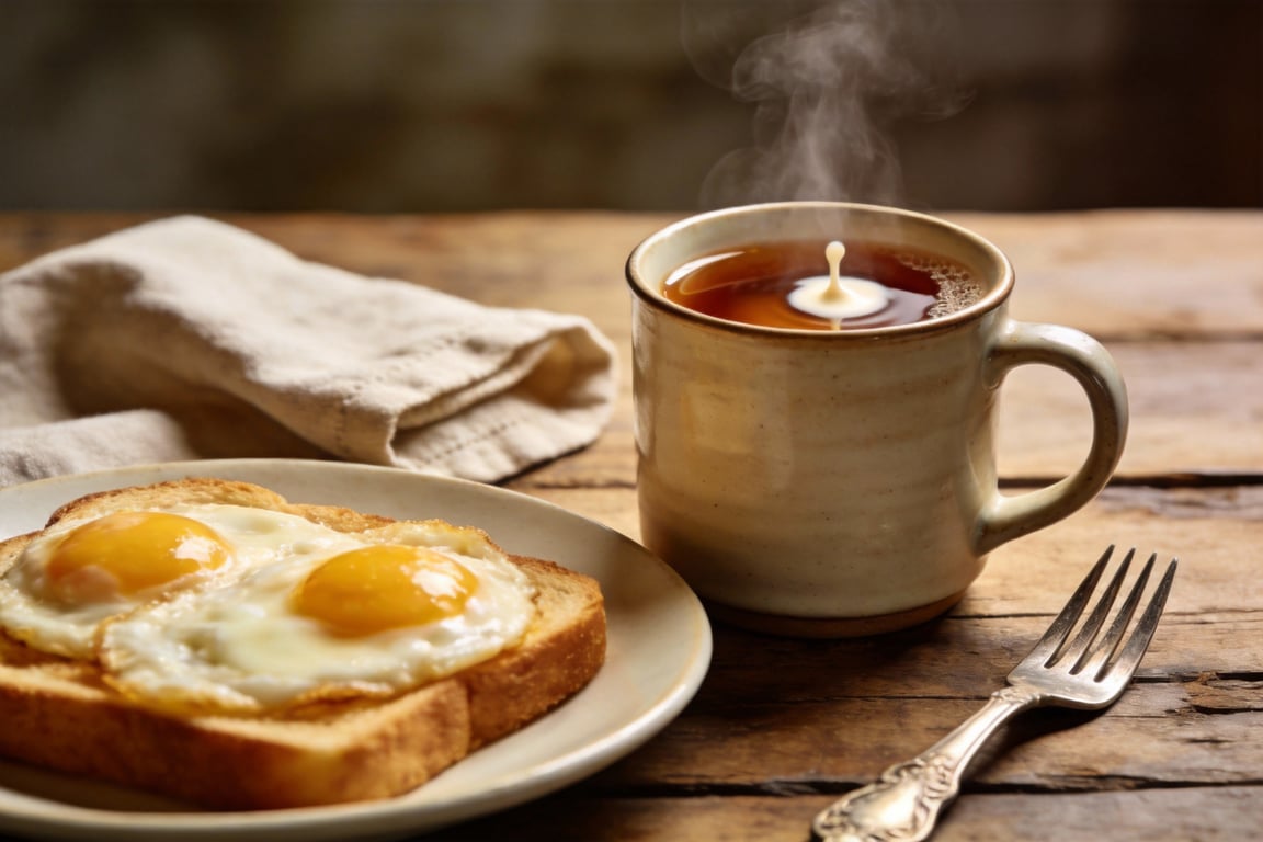 Proper British Scrambled Eggs on buttered toast