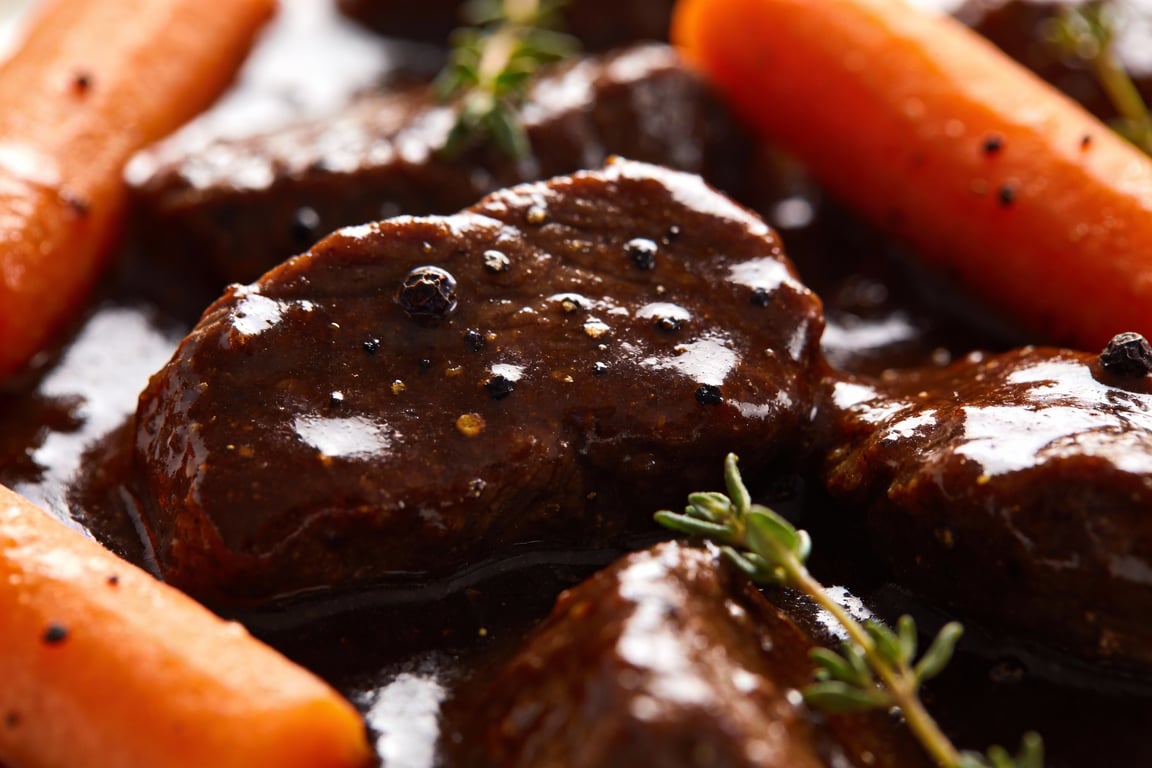 Swede and carrots for traditional Irish stew with Guinness