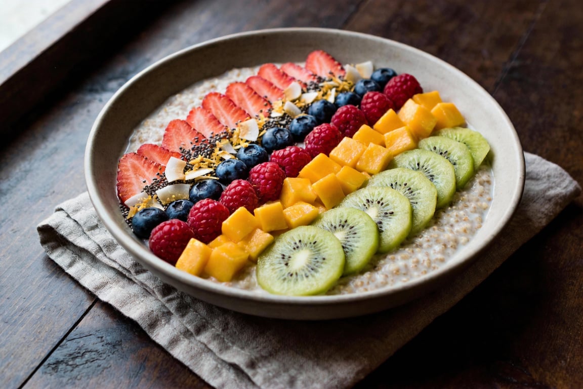 The Ultimate Rainbow Berry & Coconut Breakfast Buddha Bowl