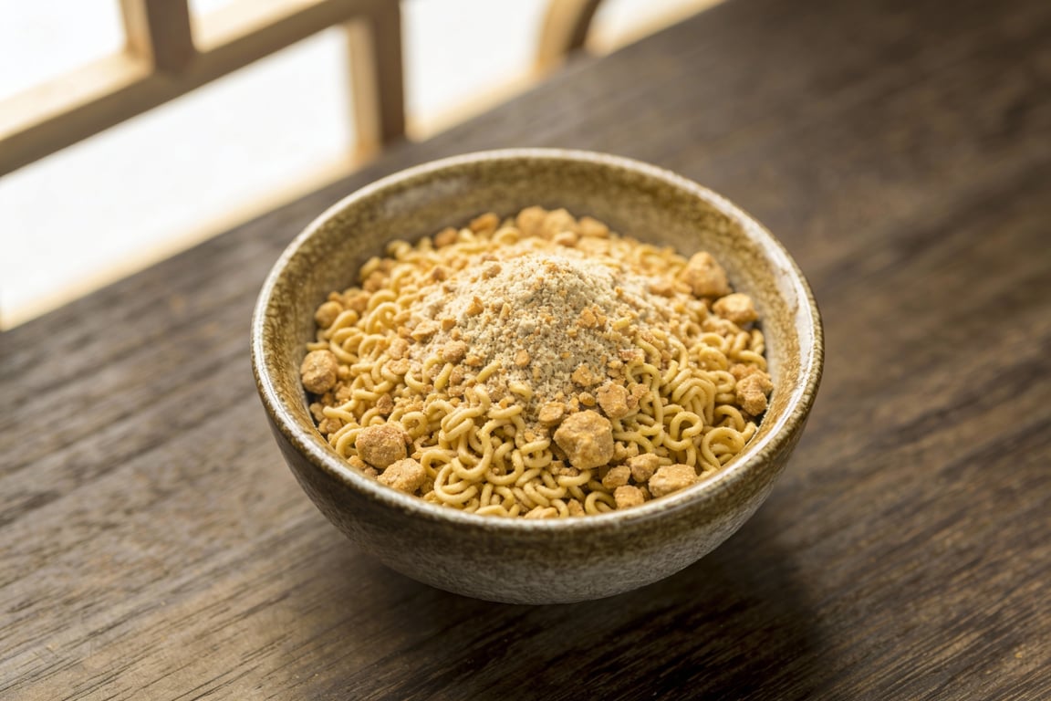 Ramen crusted chicken tenders on a plate
