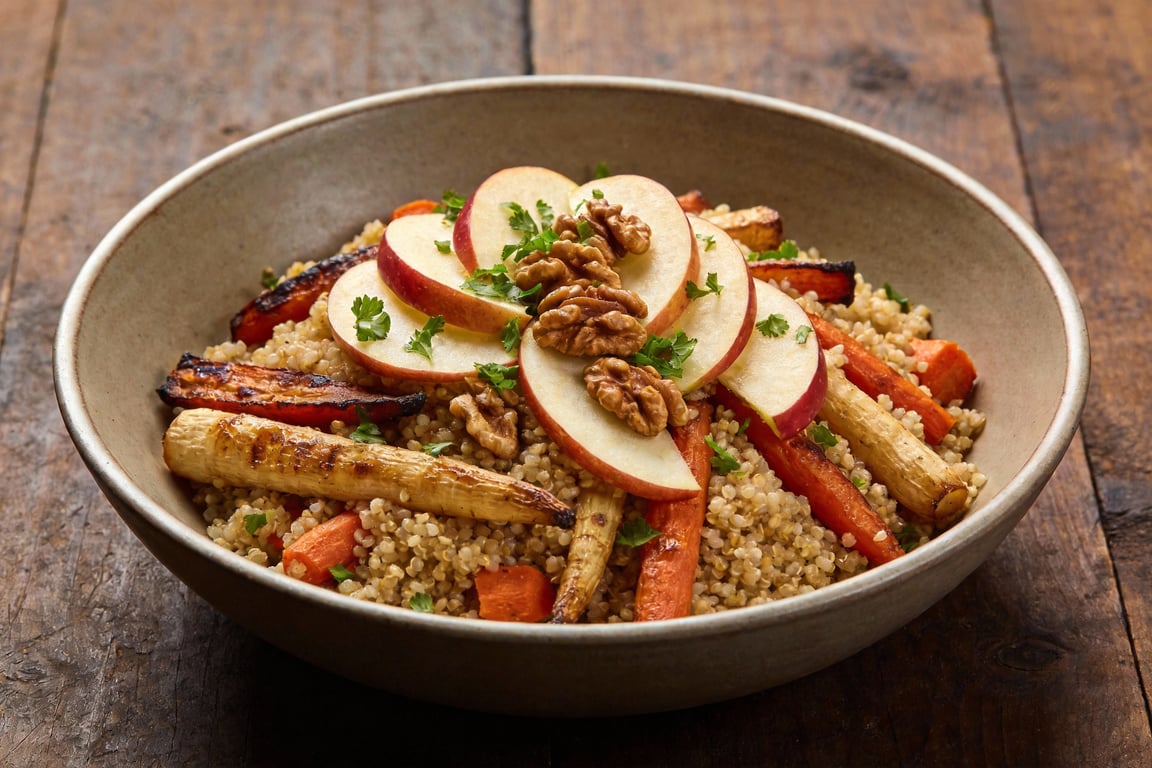 British Harvest Roasted Root & Apple Quinoa Salad
