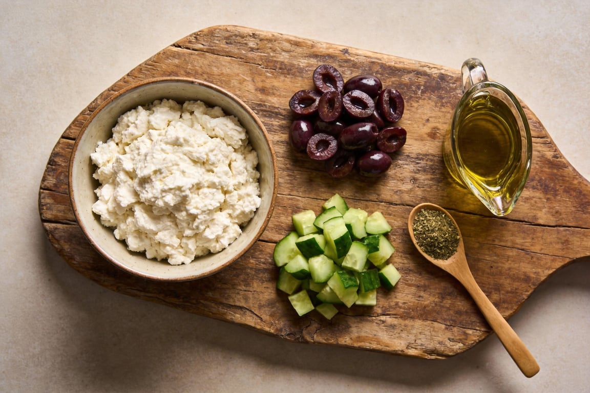 Soft-boiled jammy egg being sliced for the cottage cheese bowl