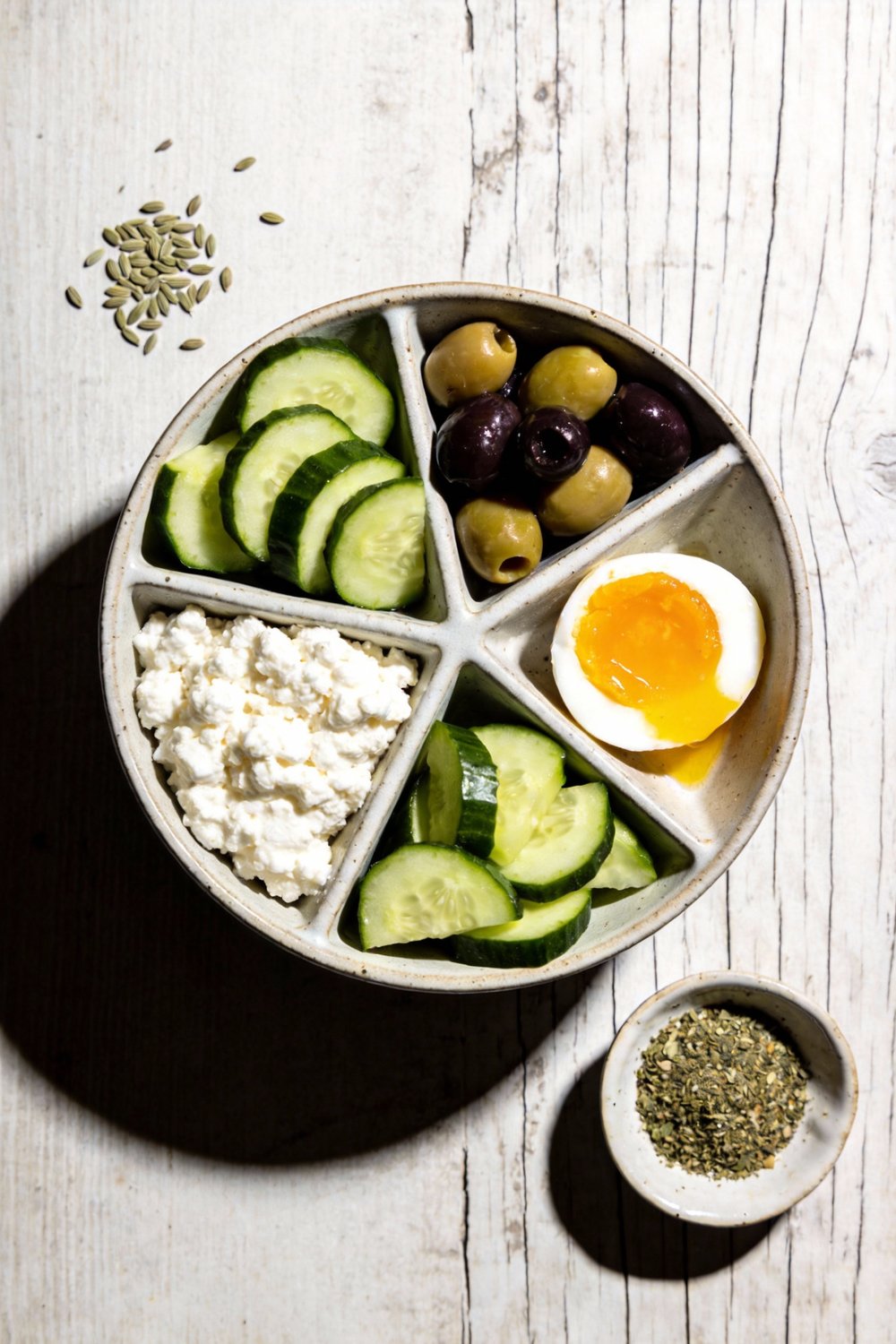 High-Protein Savory Cottage Cheese Bowl with Soft-Boiled Egg