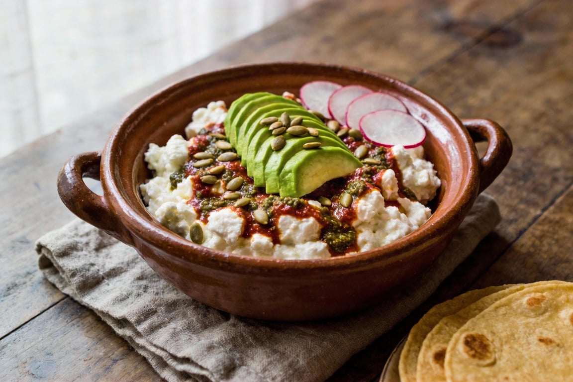 Savory Mexican Cottage Cheese Breakfast Bowl with Avocado