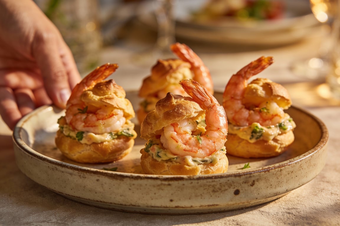 Savory choux pastry recipe finishing touches