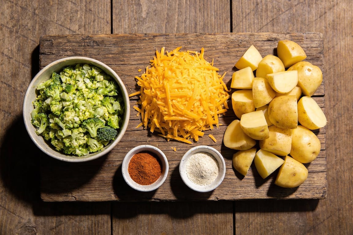 Close up of stuffed chicken breast with broccoli and cheddar cheese