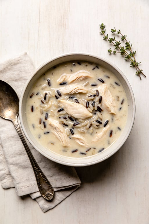 Slow Cooker Creamy Chicken and Wild Rice Soup