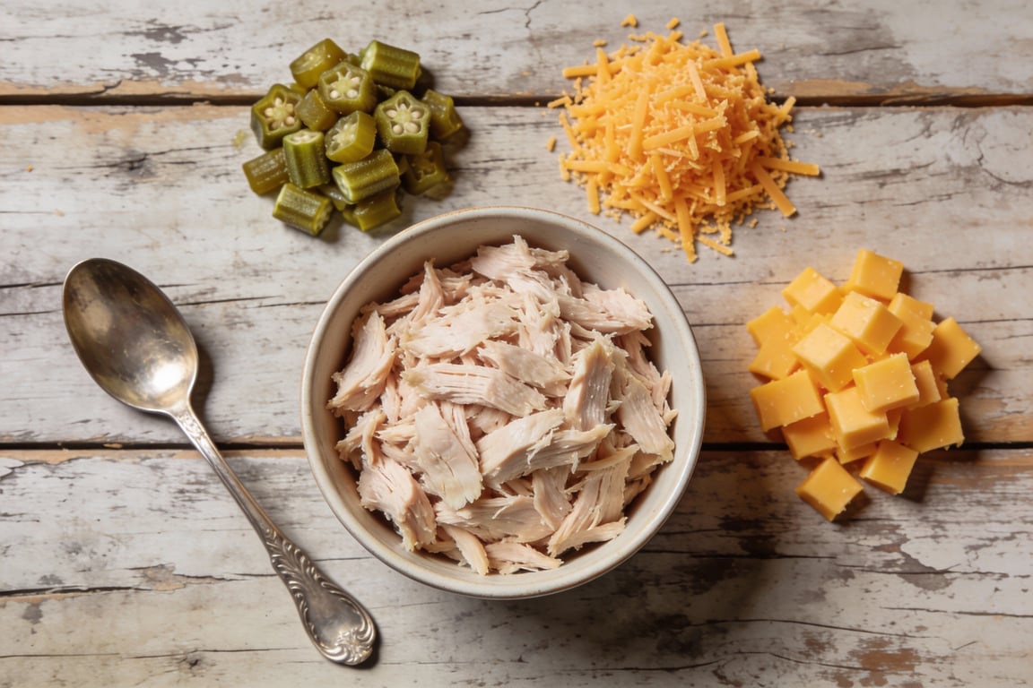 Assembling the Southern tuna melt recipe